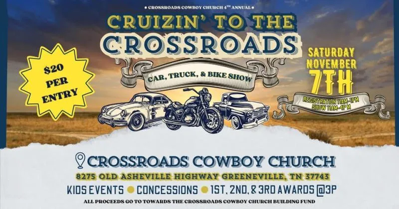 Cruzin’ to the Crossroads – Car, Truck, & Bike Show cover image