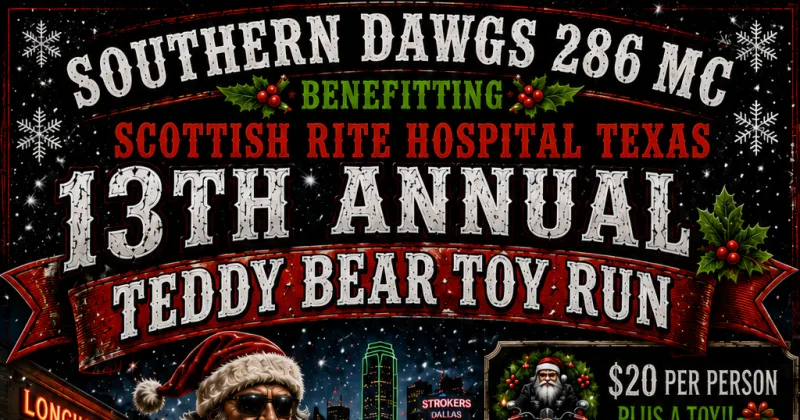 SDMC Teddy Bear Toy Run Benefitting Scottish Rite Hospital Texas cover image