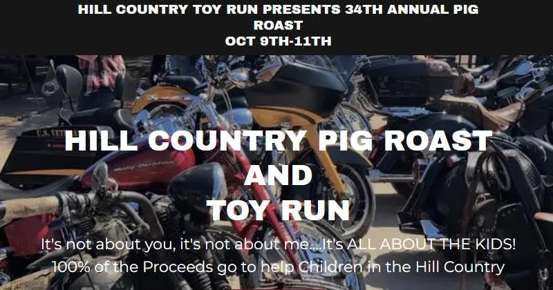 2026 Hill Country Pig Roast and Toy Run cover image