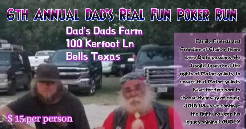 6th Annual Dad's Real Fun Poker Run cover image