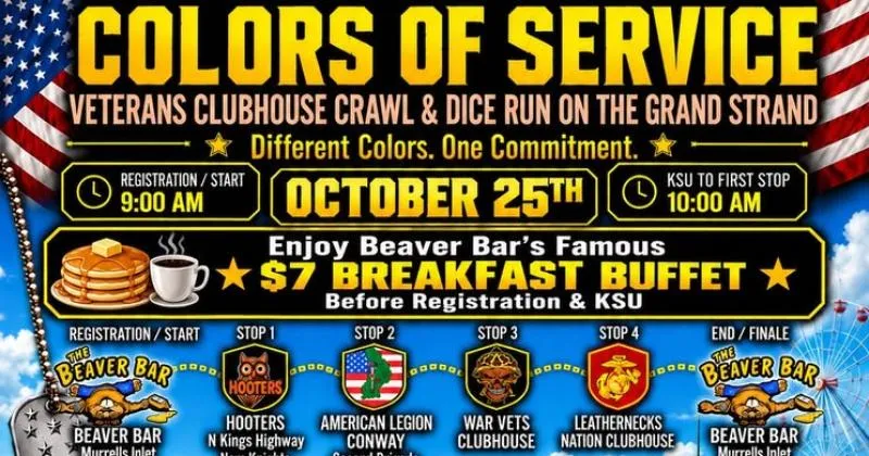 Colors of Service Clubhouse Crawl & Dice Run on The Grand Strand cover image